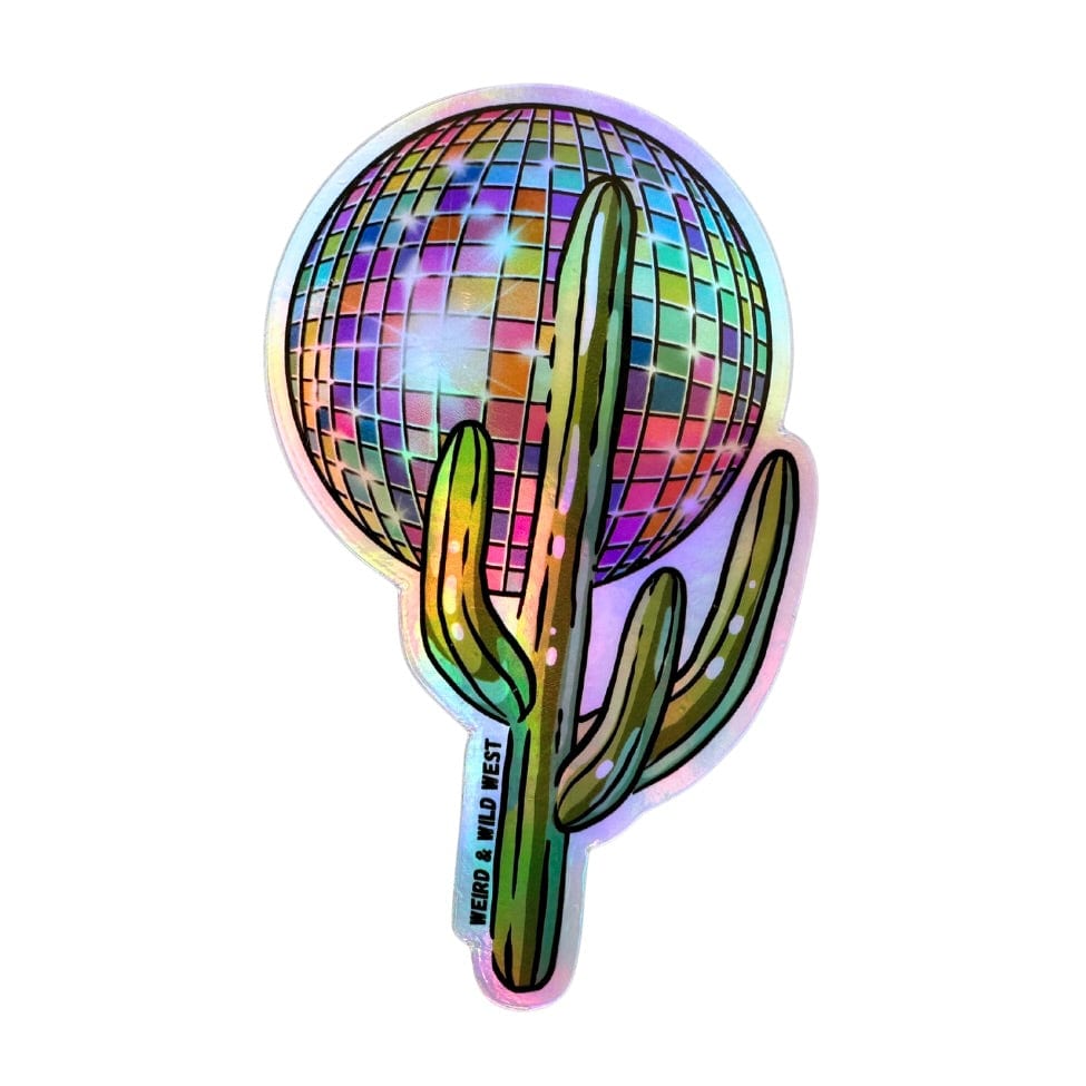 Desert Disco: cactus with a disco ball
